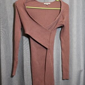 Brown knitted dress, Charlotte Russo, Size small